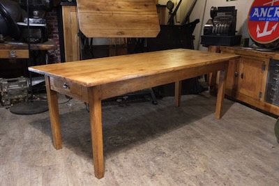 table de ferme ancienne en chene clair massif